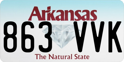 AR license plate 863VVK