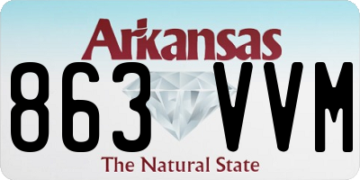 AR license plate 863VVM