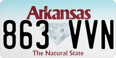 AR license plate 863VVN