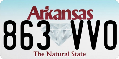 AR license plate 863VVO