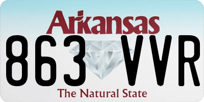 AR license plate 863VVR