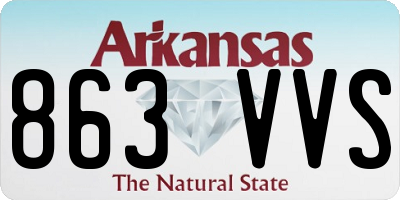 AR license plate 863VVS