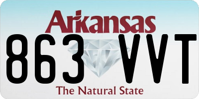 AR license plate 863VVT