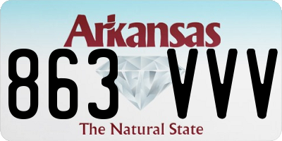 AR license plate 863VVV