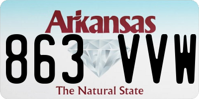 AR license plate 863VVW
