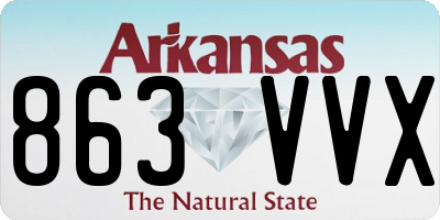 AR license plate 863VVX