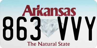 AR license plate 863VVY