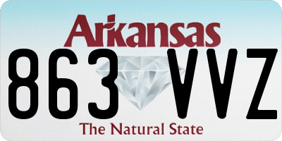 AR license plate 863VVZ