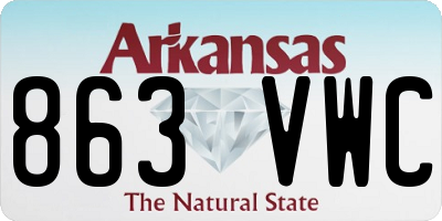 AR license plate 863VWC