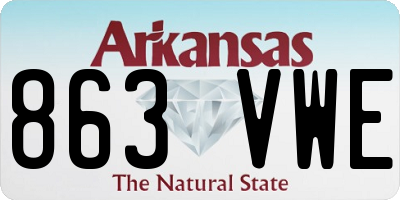 AR license plate 863VWE
