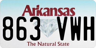 AR license plate 863VWH