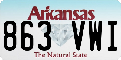 AR license plate 863VWI