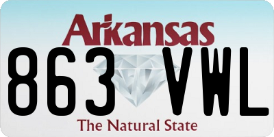 AR license plate 863VWL