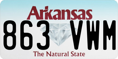 AR license plate 863VWM