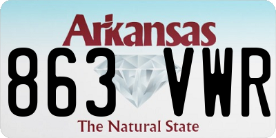 AR license plate 863VWR