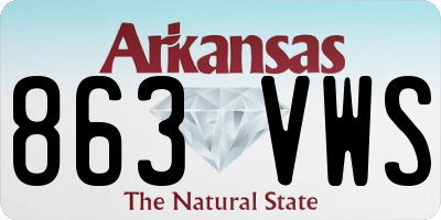AR license plate 863VWS