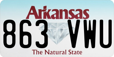AR license plate 863VWU