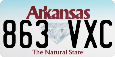 AR license plate 863VXC