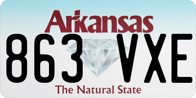 AR license plate 863VXE