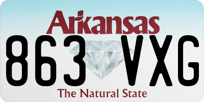 AR license plate 863VXG