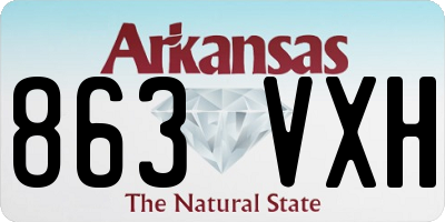 AR license plate 863VXH