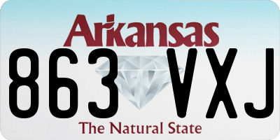 AR license plate 863VXJ