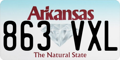 AR license plate 863VXL