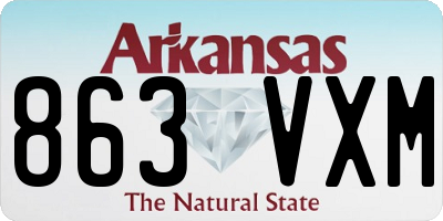 AR license plate 863VXM