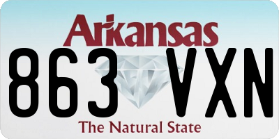 AR license plate 863VXN