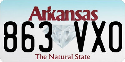 AR license plate 863VXO