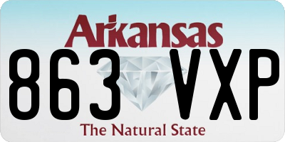 AR license plate 863VXP