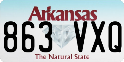 AR license plate 863VXQ