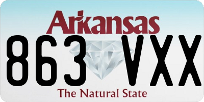AR license plate 863VXX