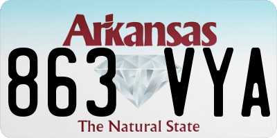 AR license plate 863VYA