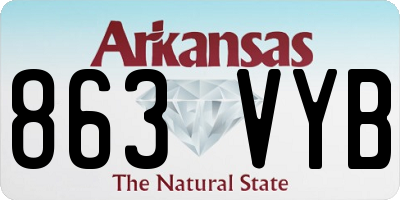 AR license plate 863VYB