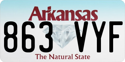 AR license plate 863VYF