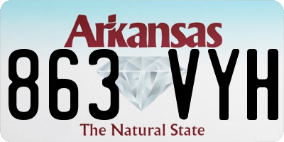 AR license plate 863VYH