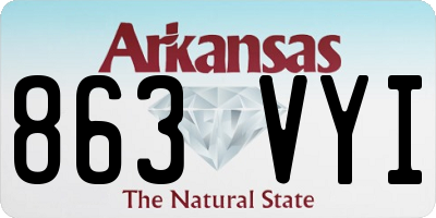 AR license plate 863VYI