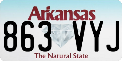 AR license plate 863VYJ