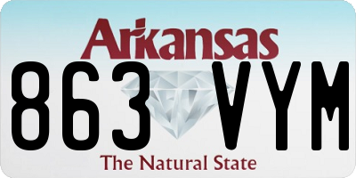 AR license plate 863VYM