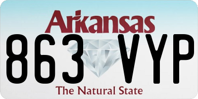 AR license plate 863VYP