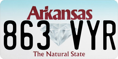 AR license plate 863VYR