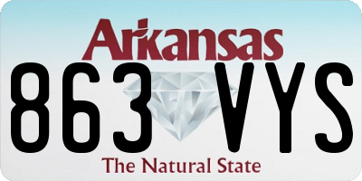 AR license plate 863VYS