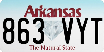 AR license plate 863VYT