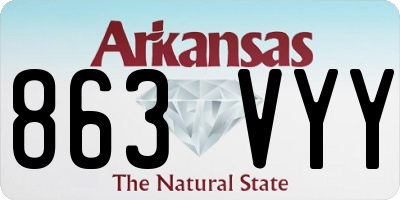 AR license plate 863VYY