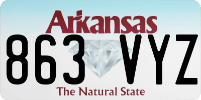 AR license plate 863VYZ
