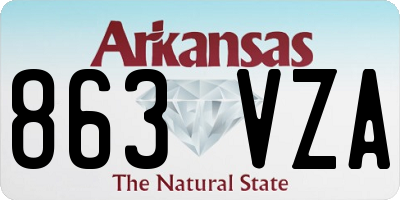 AR license plate 863VZA