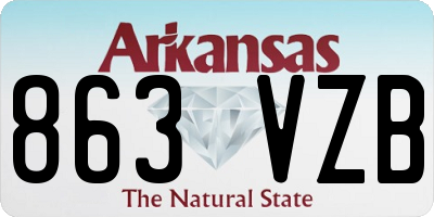 AR license plate 863VZB