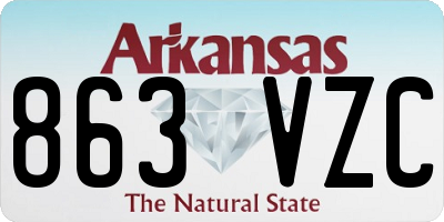 AR license plate 863VZC