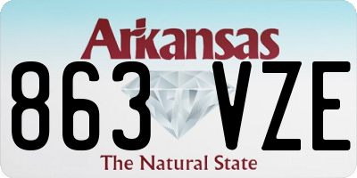 AR license plate 863VZE